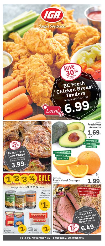 IGA Stores of BC Flyer November 25 to December 1