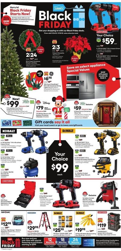 Lowe's Weekly Ad Flyer Specials November 24 to November 30, 2022