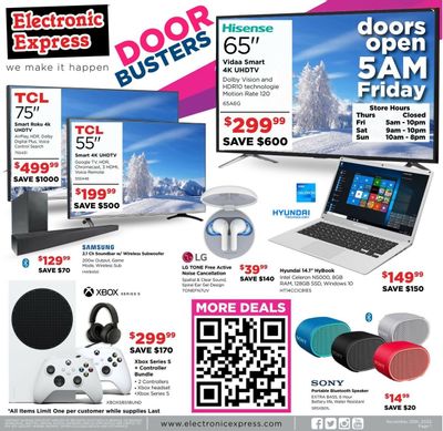 Electronic Express (AL, TN) Weekly Ad Flyer Specials November 23 to November 26, 2022