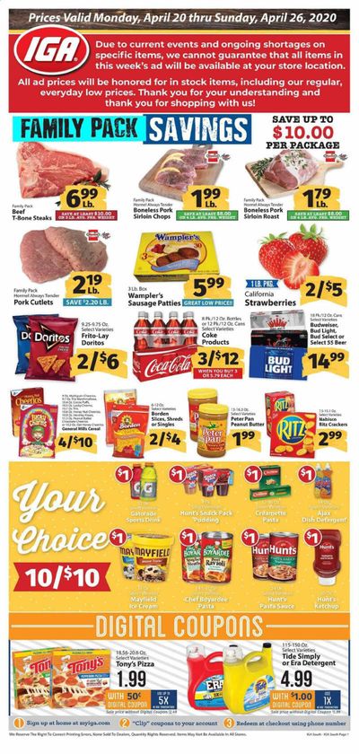 IGA (Kentucky) Weekly Ad & Flyer April 20 to 26