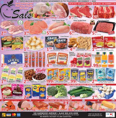 Sal's Grocery Flyer November 25 to December 1