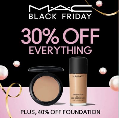 MAC Cosmetics Canada Black Friday Sale: 30% Off Everything + 40% Off Foundation + Free Holiday Stocking With $75 Purchase