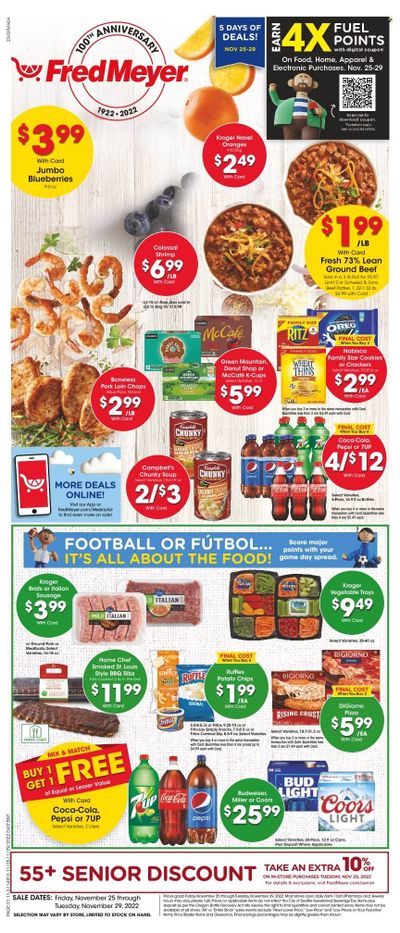 Fred Meyer Weekly Ad Flyer Specials November 25 to November 29, 2022