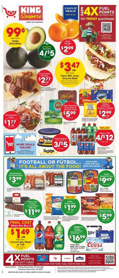 King Soopers (CO) Weekly Ad Flyer Specials November 25 to November 29, 2022