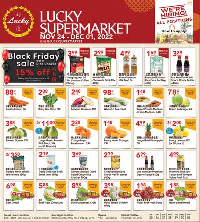 Lucky Supermarket (Calgary) Flyer November 25 to December 1