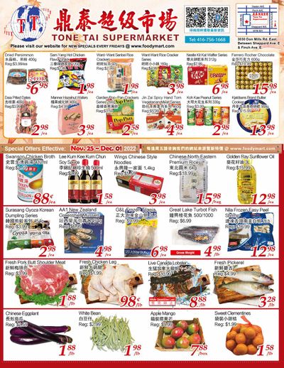 Tone Tai Supermarket Flyer November 25 to December 1