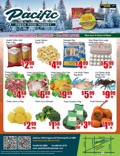 Pacific Fresh Food Market (Pickering) Flyer November 25 to December 1