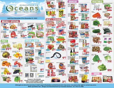 Oceans Fresh Food Market (Mississauga) Flyer November 25 to December 1