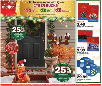 Meijer (IL, IN, KY, MI, OH, WI) Weekly Ad Flyer Specials November 27 to December 3, 2022