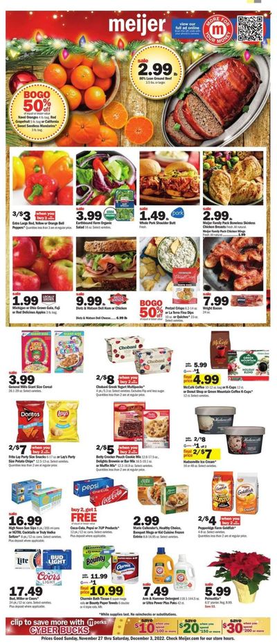 Meijer (IL) Weekly Ad Flyer Specials November 27 to December 3, 2022