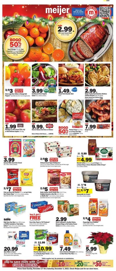 Meijer (WI) Weekly Ad Flyer Specials November 27 to December 3, 2022