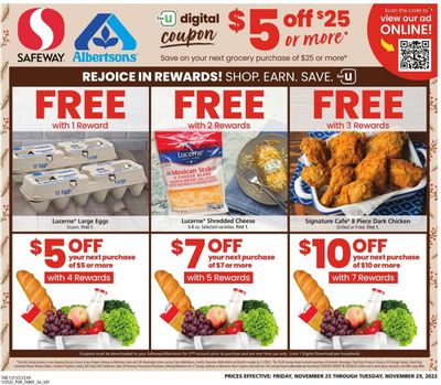 Safeway (OR) Weekly Ad Flyer Specials November 25 to November 29, 2022