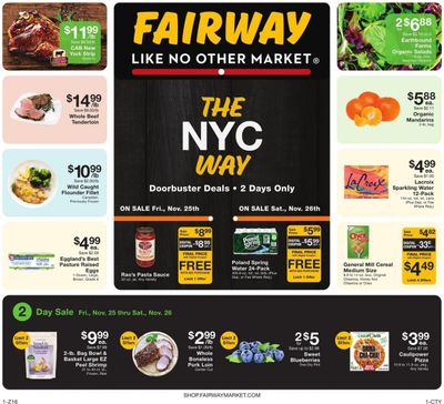 Fairway Market (CT, NJ, NY) Weekly Ad Flyer Specials November 25 to December 1, 2022