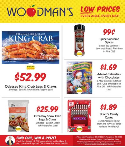 Woodman's Markets (IL, WI) Weekly Ad Flyer Specials November 24 to November 30, 2022