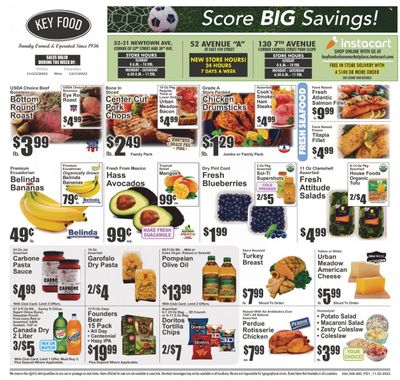 Key Food (NY) Weekly Ad Flyer Specials November 25 to December 1, 2022