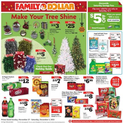 Family Dollar Weekly Ad Flyer Specials November 27 to December 3, 2022