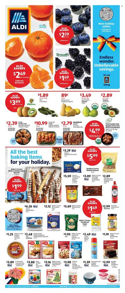 ALDI (MI, MN, NJ, NY, PA, VT) Weekly Ad Flyer Specials November 27 to December 3, 2022