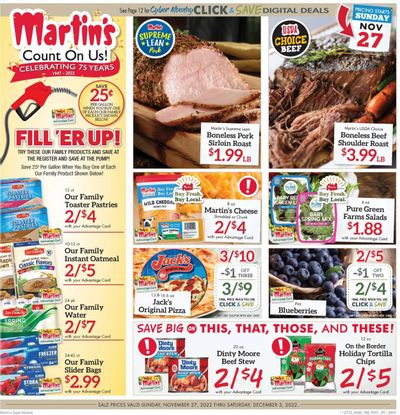 Martin’s (IN, MI) Weekly Ad Flyer Specials November 27 to December 3, 2022