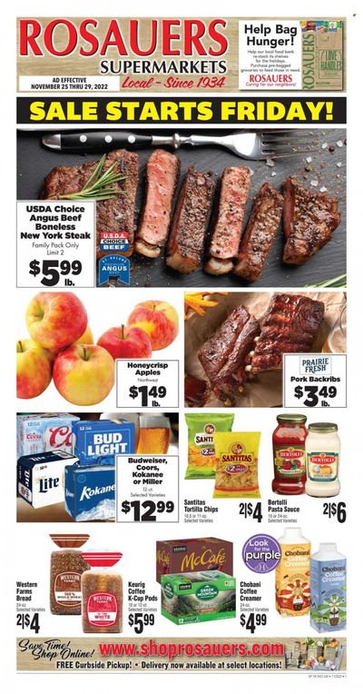 Rosauers (ID, MT, OR, WA) Weekly Ad Flyer Specials November 25 to November 29, 2022