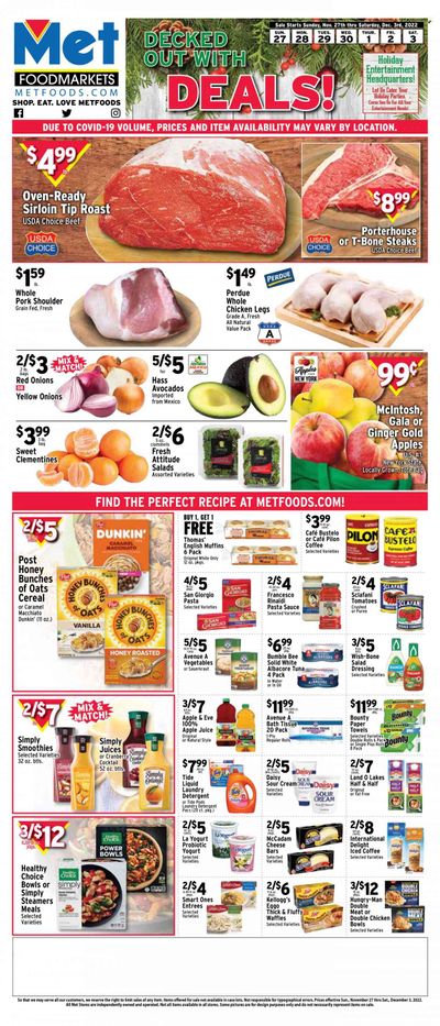 Met Foodmarkets Weekly Ad Flyer Specials November 27 to December 3, 2022