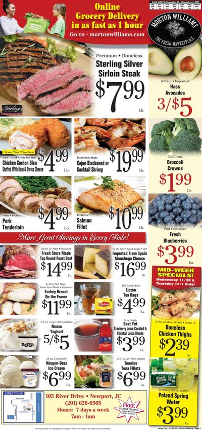 Morton Williams (NJ) Weekly Ad Flyer Specials November 25 to December 1, 2022