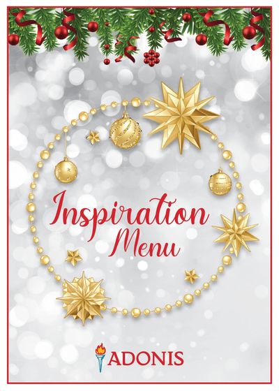 Marche Adonis Inspiration Menu Flyer November 24 to December 22