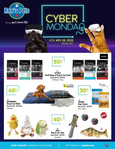 Ren's Pets Cyber Monday Online Flyer November 28