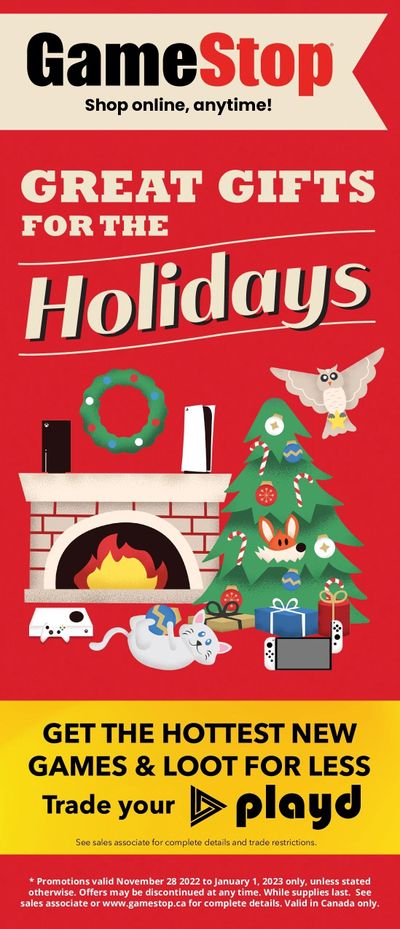 GameStop Great Gifts For The Holidays Flyer November 28 to January 1