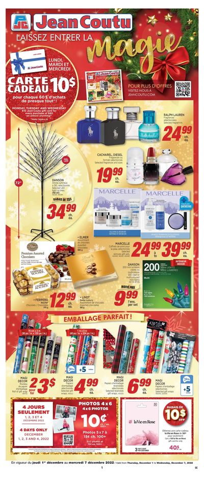 Jean Coutu (QC) Flyer December 1 to 7 Jean Coutu (QC) Flyer December 1 to 7