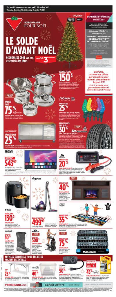 Canadian Tire (QC) Flyer December 1 to 7