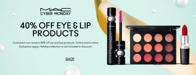 MAC Cosmetics Canada Cyber Monday Sale: 30% Off Sitewide + 40% Off Lip & Eye Product