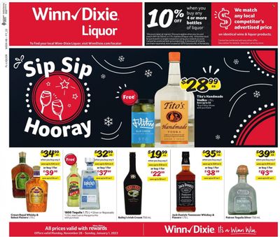 Winn Dixie (AL, FL, GA, LA) Weekly Ad Flyer Specials November 28 to January 1, 2023