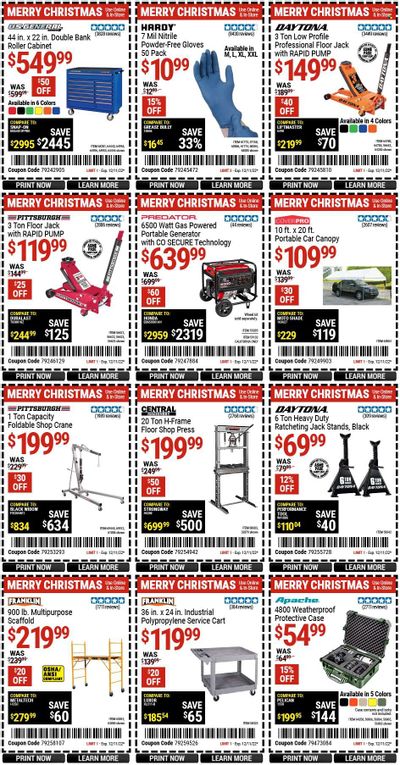 Harbor Freight Weekly Ad Flyer Specials November 29 to December 11, 2022