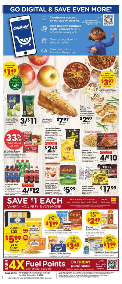 City Market (CO, UT, WY) Weekly Ad Flyer Specials November 30 to December 6, 2022