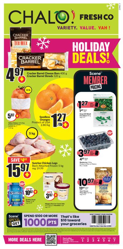 Chalo! FreshCo (West) Flyer December 1 to 7