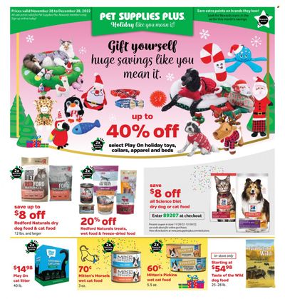 Pet Supplies Plus Weekly Ad Flyer Specials November 28 to December 28, 2022