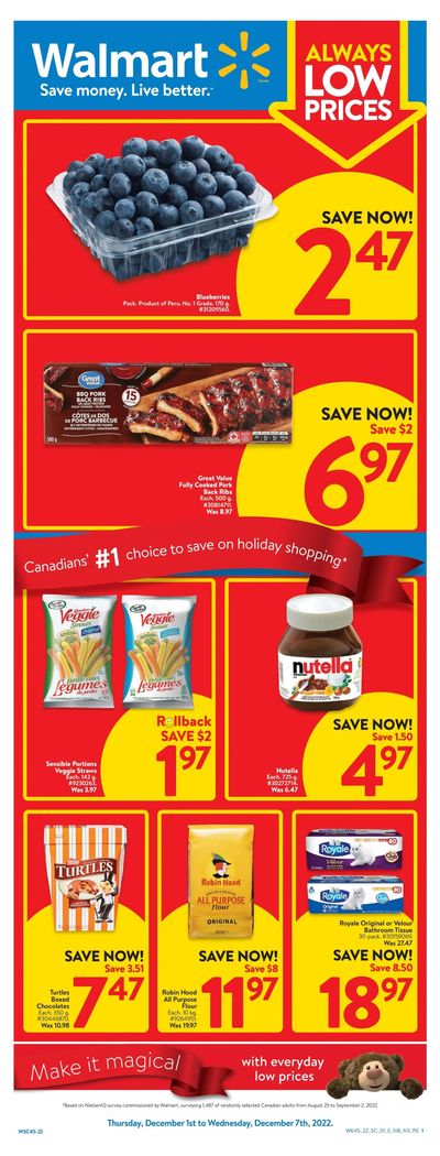 Walmart (Atlantic) Flyer December 1 to 7