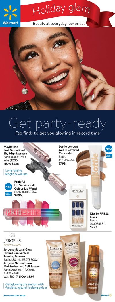 Walmart Holiday Glam Flyer December 1 to 28
