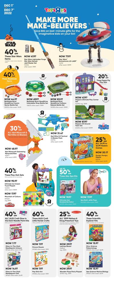 Toys R Us Flyer December 1 to 7
