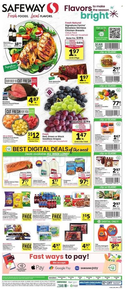 Safeway (SD) Weekly Ad Flyer Specials November 30 to December 6, 2022
