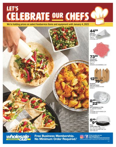 Wholesale Club (West) Let's Celebrate Our Chefs Flyer December 1 to January 4