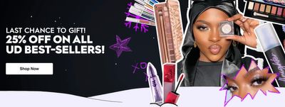 Urban Decay Canada  Cyber Week Sale: Save 25% OFF ALL UD Bestsellers + 25% OFF Holiday Sets