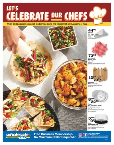 Wholesale Club (ON) Let's Celebrate Our Chefs Flyer December 1 to January 4