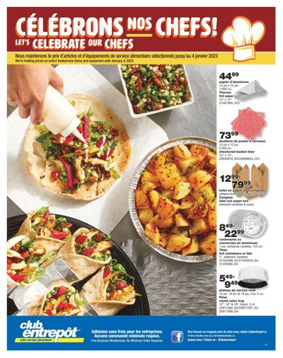 Wholesale Club (QC) Let's Celebrate Our Chefs Flyer December 1 to January 4