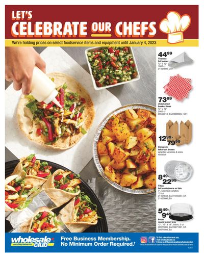 Wholesale Club (Atlantic) Let's Celebrate Our Chefs Flyer December 1 to January 4