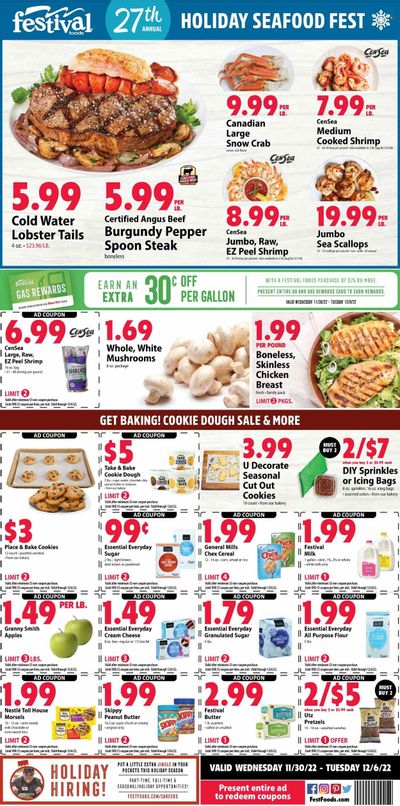 Festival Foods (WI) Weekly Ad Flyer Specials November 30 to December 6, 2022