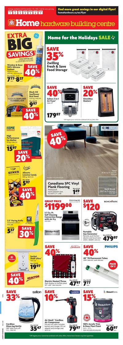 Home Hardware Building Centre (AB) Flyer December 1 to 7