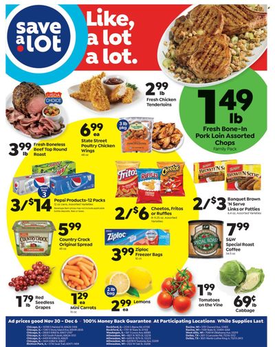 Save a Lot Weekly Ad Flyer Specials November 30 to December 6, 2022