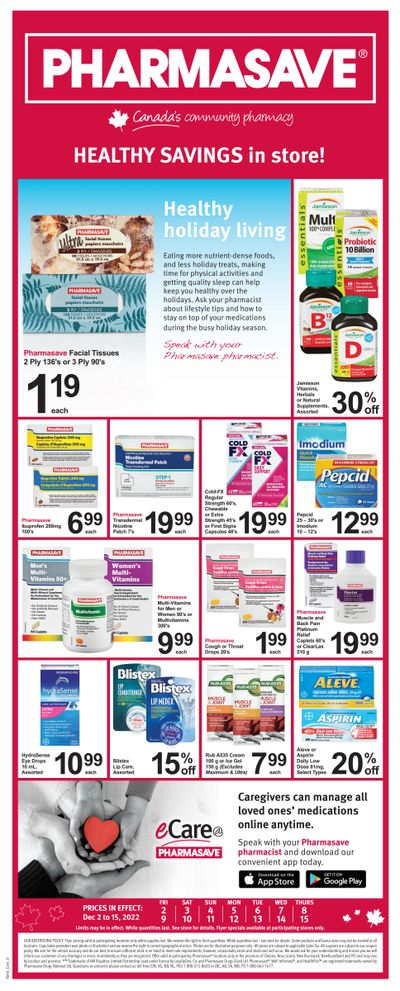 Pharmasave (ON) Flyer December 2 to 15