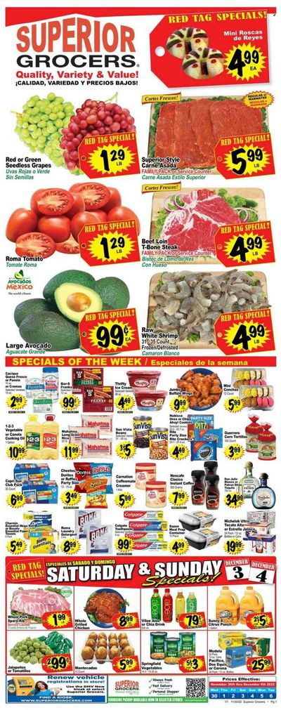 Superior Grocers (CA) Weekly Ad Flyer Specials November 30 to December 6, 2022